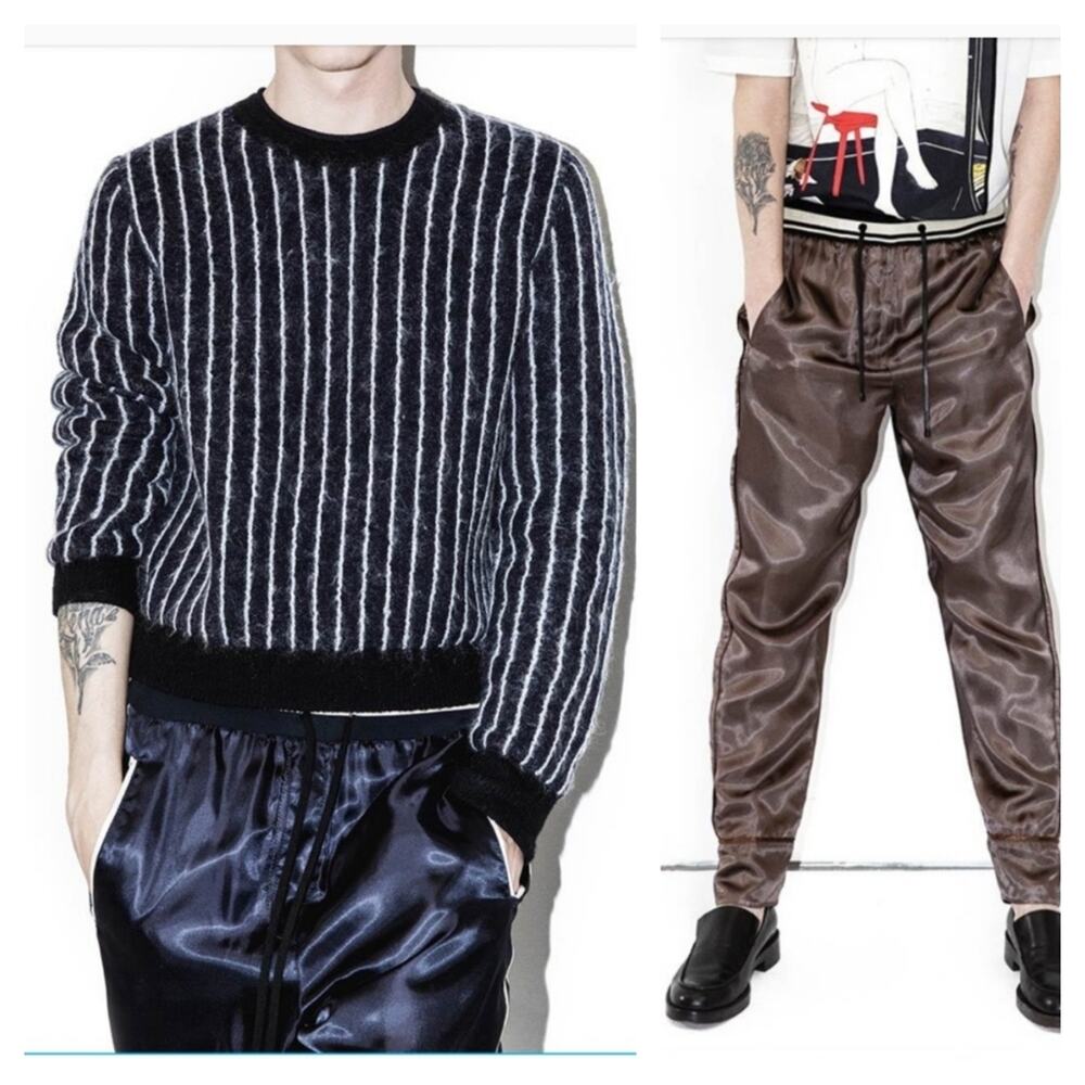 3.1 Phillip Lim Men's Elastic Waist Reversible Pajama Pants Small